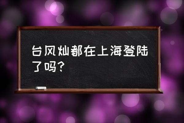 台风现在的位置在哪里 台风灿都在上海登陆了吗？