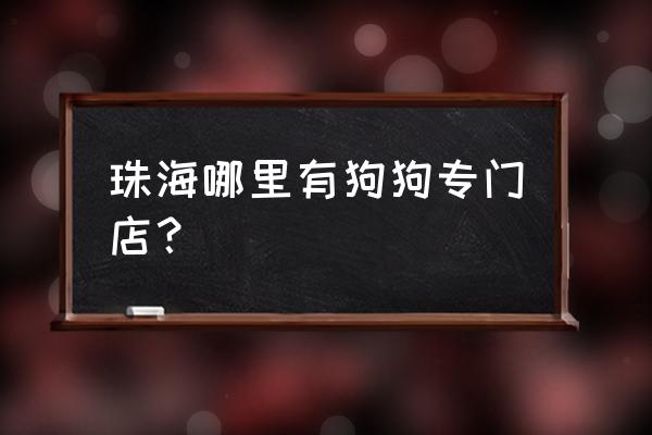 珠海哪里有卖比熊犬 珠海哪里有狗狗专门店？