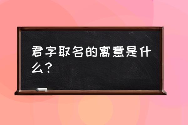 属狗叫王乐嘉这个名字怎么样 君字取名的寓意是什么？