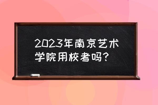 南京艺术学院不招哪的学生 2023年南京艺术学院用校考吗？