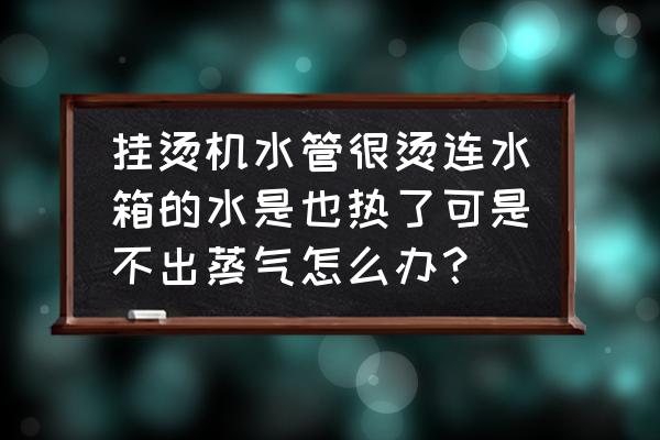 挂烫机水箱有卖的么 挂烫机水管很烫连水箱的水是也热了可是不出蒸气怎么办？