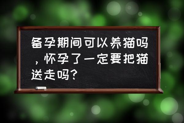 孕妇真的不能养猫吗 备孕期间可以养猫吗，怀孕了一定要把猫送走吗？