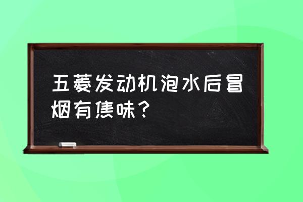 猛踩油门冒黑烟有焦味 五菱发动机泡水后冒烟有焦味？