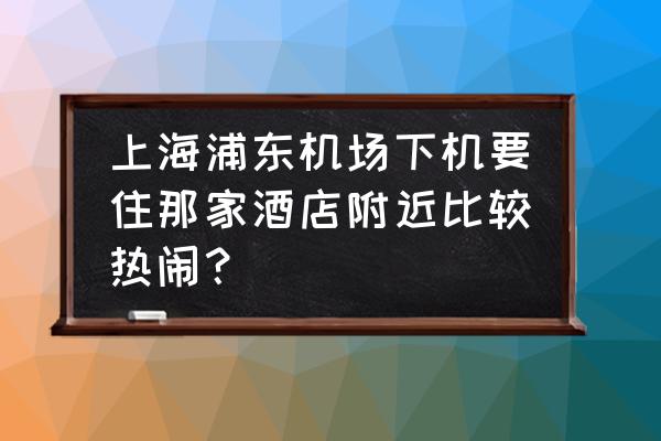 大邑新场古镇住宿价格 上海浦东机场下机要住那家酒店附近比较热闹？