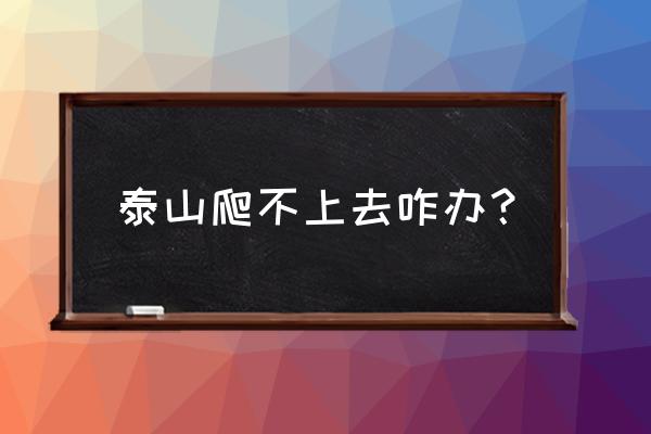 怎么爬泰山才不会累 泰山爬不上去咋办？