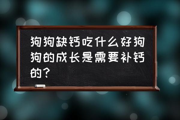 幼犬需要天天补钙和微量元素吗 狗狗缺钙吃什么好狗狗的成长是需要补钙的？