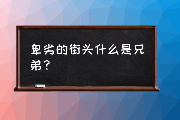 尊龙的气质是怎么练出来的 卑劣的街头什么是兄弟？