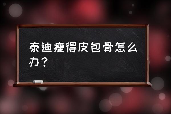 狗狗非常瘦是怎么了 泰迪瘦得皮包骨怎么办？