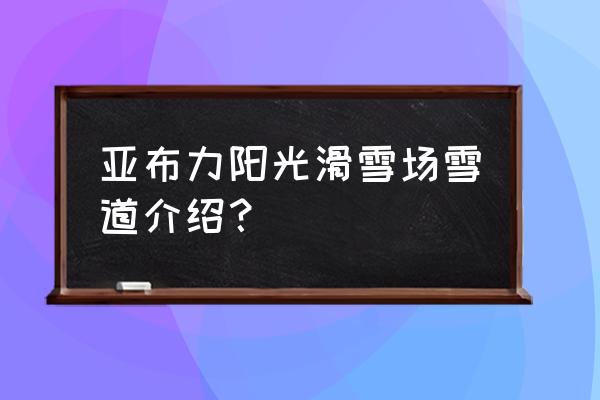 亚布力哪家滑雪场最好 亚布力阳光滑雪场雪道介绍？