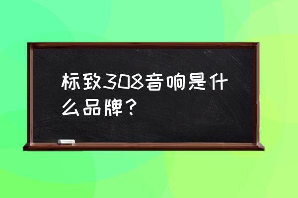 308改装汽车音响 标致308音响是什么品牌？