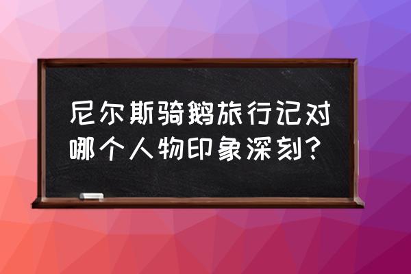 尼尔斯骑鹅旅行记人物关系图手绘 尼尔斯骑鹅旅行记对哪个人物印象深刻？