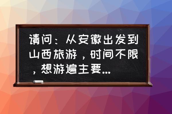 盂县旅游景点一日游 请问：从安徽出发到山西旅游，时间不限，想游遍主要景点，路线怎么规划？